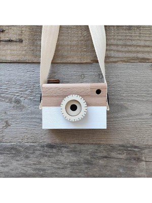 Ultra Nova Ahşap Oyuncak Waldorf Fotoğraf Makinesi Eğitici Bebek Kamera Montessori 1 Adet