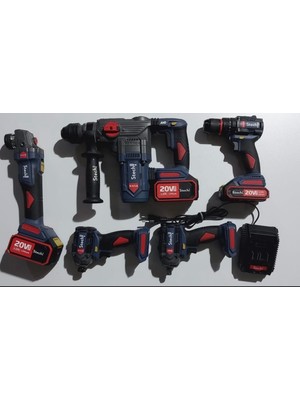 Stechend 5 Li Akülü Vidalama Seti 20V 2x4.0 Ah + 1x2.0 Ah Mandren Anahtarsız 13 mm