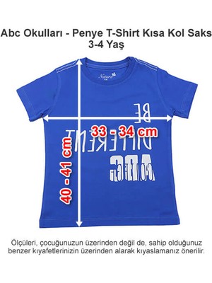 Abc Okulları Penye T-Shirt Kısa Kol Saks 3-4 Yaş