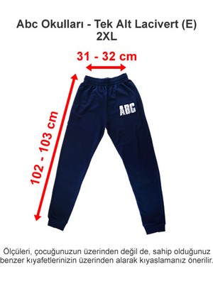 Abc Okulları Tek Alt Lacivert (E) 2xl