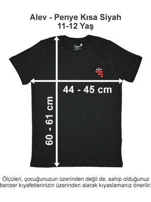 Alev Okulları Penye Kısa Siyah 11-12 Yaş