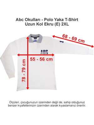 Abc Okulları Polo Yaka T-Shirt Uzun Kol Ekru (E) 2xl