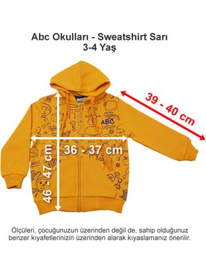 Abc Okulları Sweatshirt Sarı 3-4 Yaş