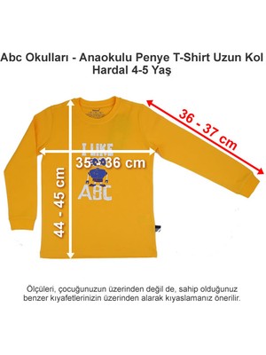 Abc Okulları Anaokulu Penye T-Shirt Uzun Kol Hardal 4-5 Yaş