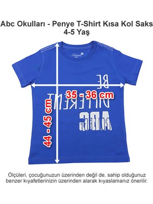 Abc Okulları Penye T-Shirt Kısa Kol Saks 4-5 Yaş