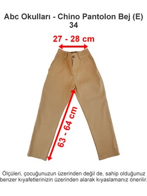 Abc Okulları Chino Pantolon Bej (E) 34