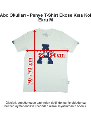 Abc Okulları Penye T-Shirt Ekose Kısa Kol Ekru M