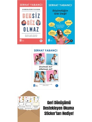 Serhat Yabancı 3 Kita Set / Bensiz Biz Olmaz - Düşündüğün Gibi Değil + Okuma Sticker'ları