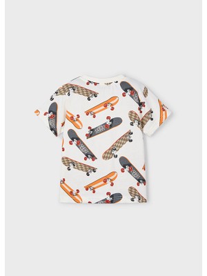 04-10 Yaş Erkek Çocuk Mayoral Skater Tshırt - Çok Renkli