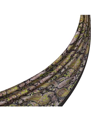 Ipekevi Mezopotamya Desenli Tensel Şal 02889 Siyah