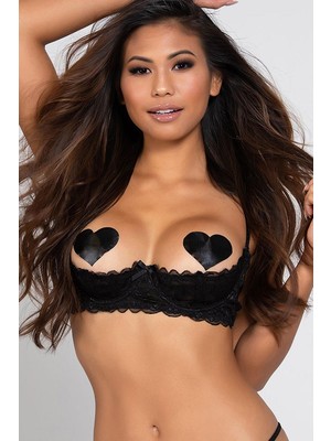 Mulvxbrf BRF02 Siyah Kalp Şeklinde  Göğüs Ucu Kapatıcı (Mulvix)