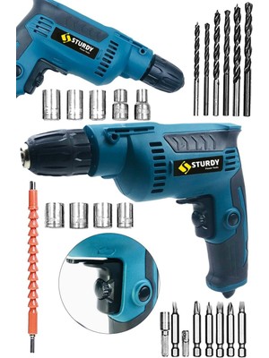 Japon Techno Hummer Drill 3200 V 35.000 Rpm Sjs Metal Sanzıman Devir Ayarlı Matkap 24PRC St