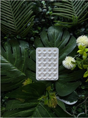 Mediterian Kaydırmaz Silikon Vantuzlu Telefon Tutucu, Pratik ve Güvenli Kullanım, Beyaz