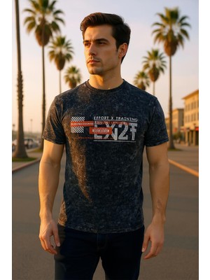 Tex Republic Erkek Fit Kesim Dijital Baskılı Pamuklu T-Shirt