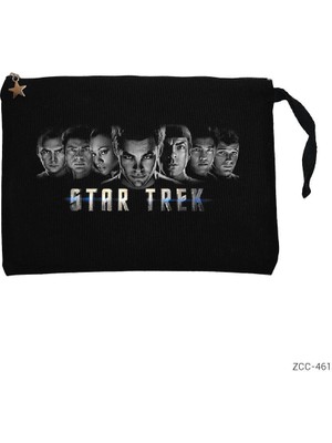 Star Trek Siyah Clutch Astarlı Cüzdan / El Çantası