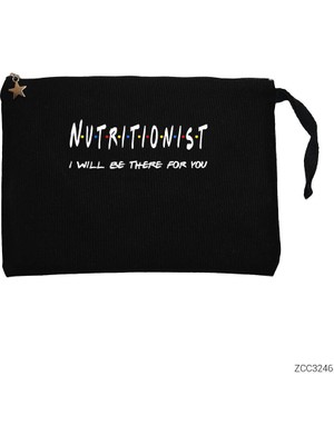 Diyetisyen Siyah Clutch Astarlı Cüzdan / El Çantası