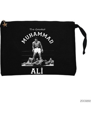 Muhammed Ali Knock Out Siyah Clutch Astarlı Cüzdan / El Çantası