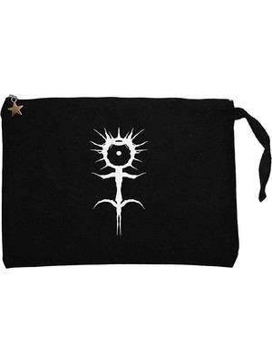 Ghostemane Logo Siyah Clutch Astarlı Cüzdan / El Çantası