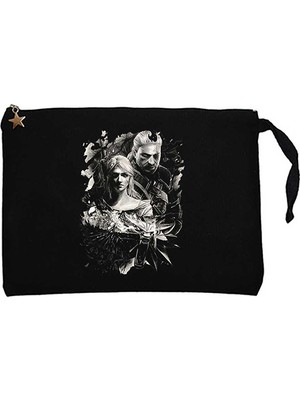 The Witcher Ciri Siyah Clutch Astarlı Cüzdan / El Çantası