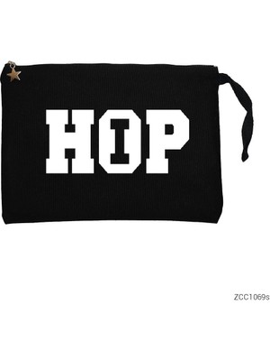 Hip Hop Siyah Clutch Astarlı Cüzdan / El Çantası