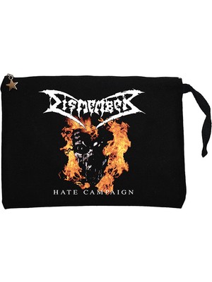 Dismember Hate Campaign Siyah Clutch Astarlı Cüzdan / El Çantası