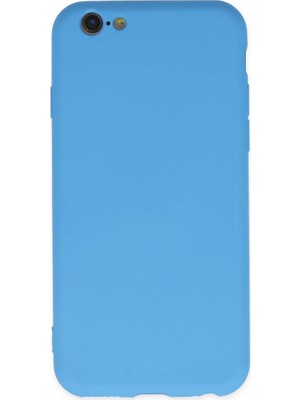 iPhone 6 Plus Kılıf Nano Içi Kadife Silikon - Mavi