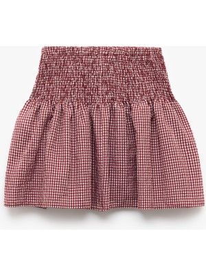 Koton x Melis Ağazat - A Kesim Gipeli Pötikareli Mini Etek