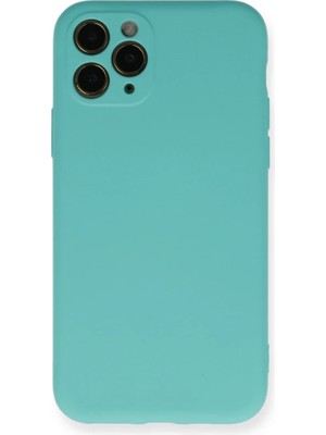 iPhone 11 Pro Kılıf Nano Içi Kadife Silikon - Turkuaz