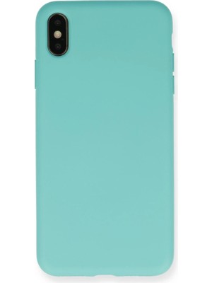 iPhone Xs Max Kılıf Nano Içi Kadife Silikon - Turkuaz