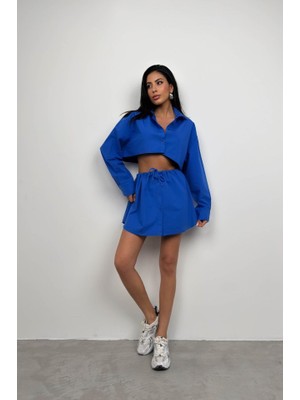 Arben Boutique Beli Lastikli Düğmeli Mini Etek