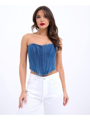 Arben Boutique 6241 Kot Bluz-Mavi