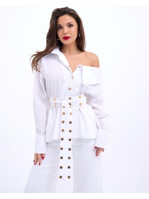 Arben Boutique 6493 Gömlek-Beyaz