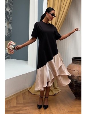 Arben Boutique Volanlı Süprem Elbise 2864