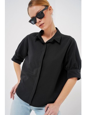 Arben Boutique Kısa Kol Gömlek 20312 - Siyah