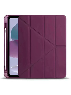 iPad 10.2 (7. 8. 9.nesil) 2020/2021 Kalem Bölümlü Uyku Modlu Katlanabilir Akıllı Kılıf