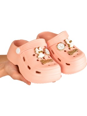 Kız Çocuk Kaymaz Yüksek Taban Rahat Kalıp Plaj Havuz Çocuk Terliği