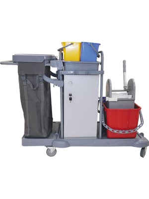 Kat Hizmet Arabası Dolaplı Plastik