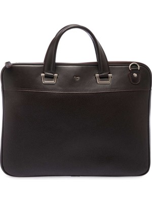 Tergan  Kahve Hakiki Deri Erkek Evrak Çantası - S1EV00021252-W14