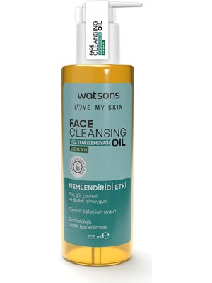Watsons Yüz Temizleme Yağı 105  ml Tüm Cilt Tipleri İçin Nemlendirici Etki Sağlayan Vegan Ürün