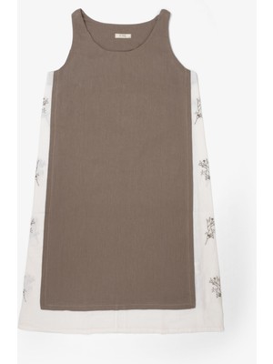 Liz Nakış Detaylı Askılı Elbise