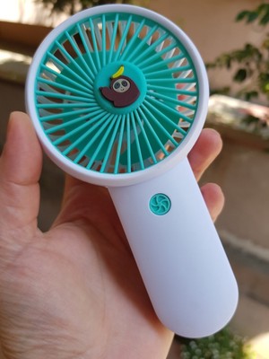 Brokoli Home Şarjli Mini El Fanı Masa Fanı Soğutucu Masa Üstü Vantilatör Usb Stantlı Cep Telefonu Tutucu Yeşil