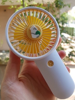 Brokoli Home Şarjli Mini El Fanı Masa Fanı Soğutucu Masa Üstü Vantilatör Usb Stantlı Cep Telefonu Tutucu Sarı