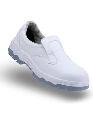 Mekap 060 S2 Iş Ayakkabısı Cilt Deri Suya Dayanıklı Çelik Burunlu Beyaz