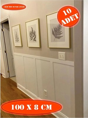 Iskandinav Duvar Çıtası 100CM x 8 cm (10 Adet) Çocuk Odası Duvar Dekorasyonu , Duvar Çıtası