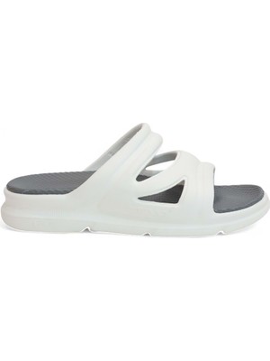 2146-OLIMPOS Tam Anatomik Günlük,havuz,deniz,umre ve Hac Için Uyumlu Erkek Eva Terlik - NKT02146-BEYAZ-42