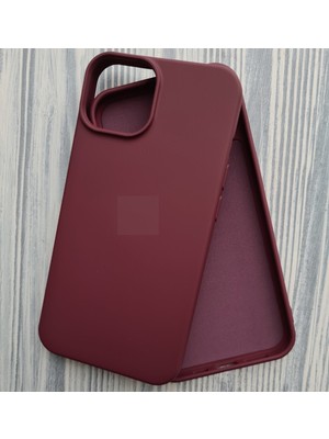 Pirok Store İphone 14 Plus / 15 Plus İle Uyumlu LOGOSUZ İçi Kadife Esnek  Silikon Lansman Kılıf