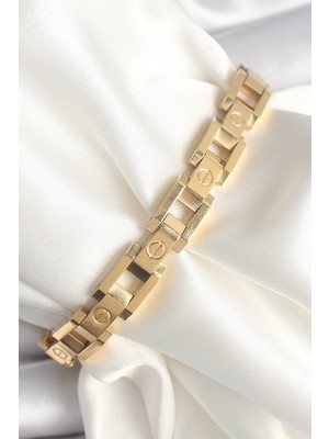 316L Çelik Gold Renk Unisex Bileklik