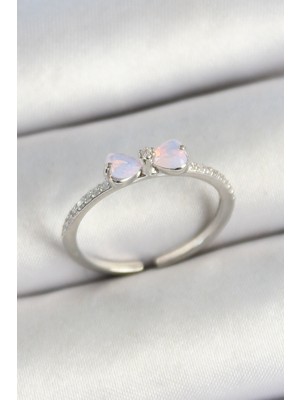 Pirinç Fiyonk Figürlü Zirkon Taşlı Gold Renk Ayarlanabilir Kadın Yüzük