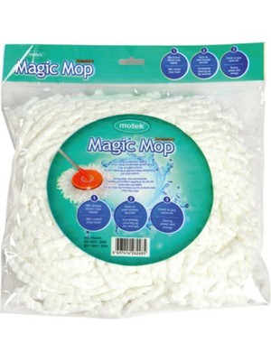 Motek 5'li Magic Mop Yedek Başlık - Temizlik İçin Güçlü ve Dayanıklı Çeşitler