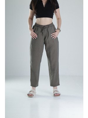 Cocopelli Lyocell Kumaş Haki Pantolon